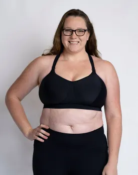 ** CLEARANCE ** Plus Cup Size (H-J) Nursing Bra - Luxe Bra Black