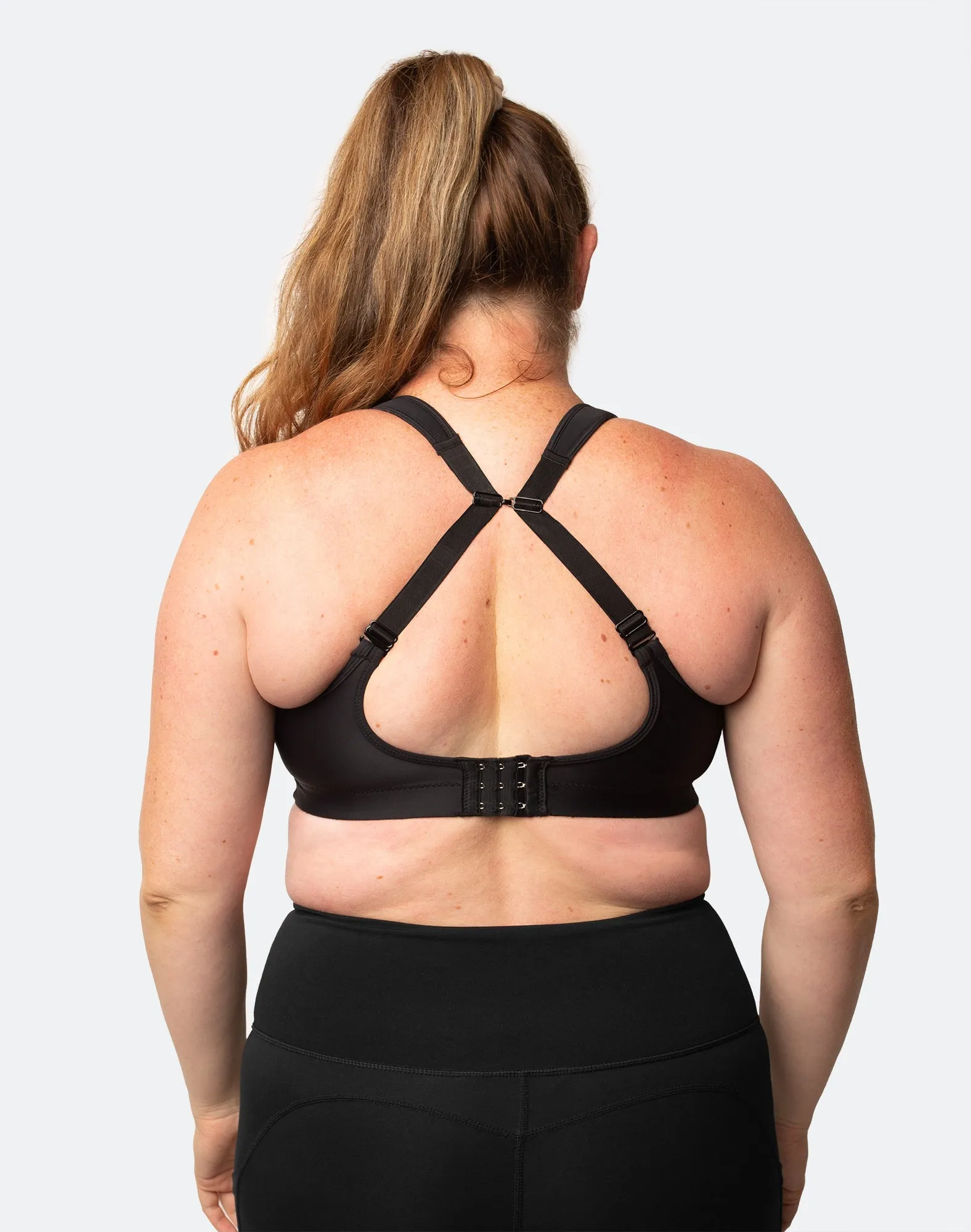 ** CLEARANCE ** Plus Cup Size (H-J) Nursing Bra - Luxe Bra Black