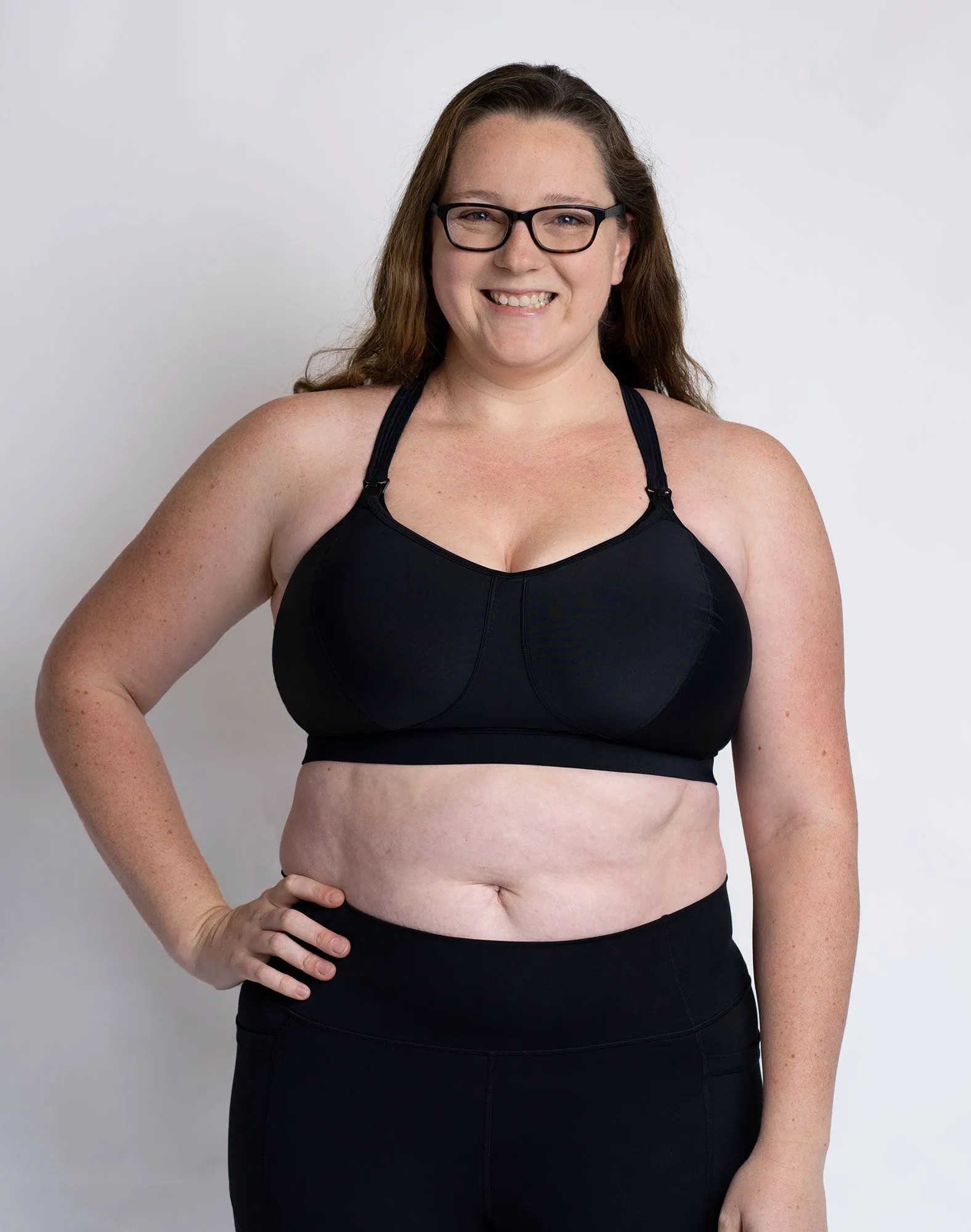 ** CLEARANCE ** Plus Cup Size (H-J) Nursing Bra - Luxe Bra Black