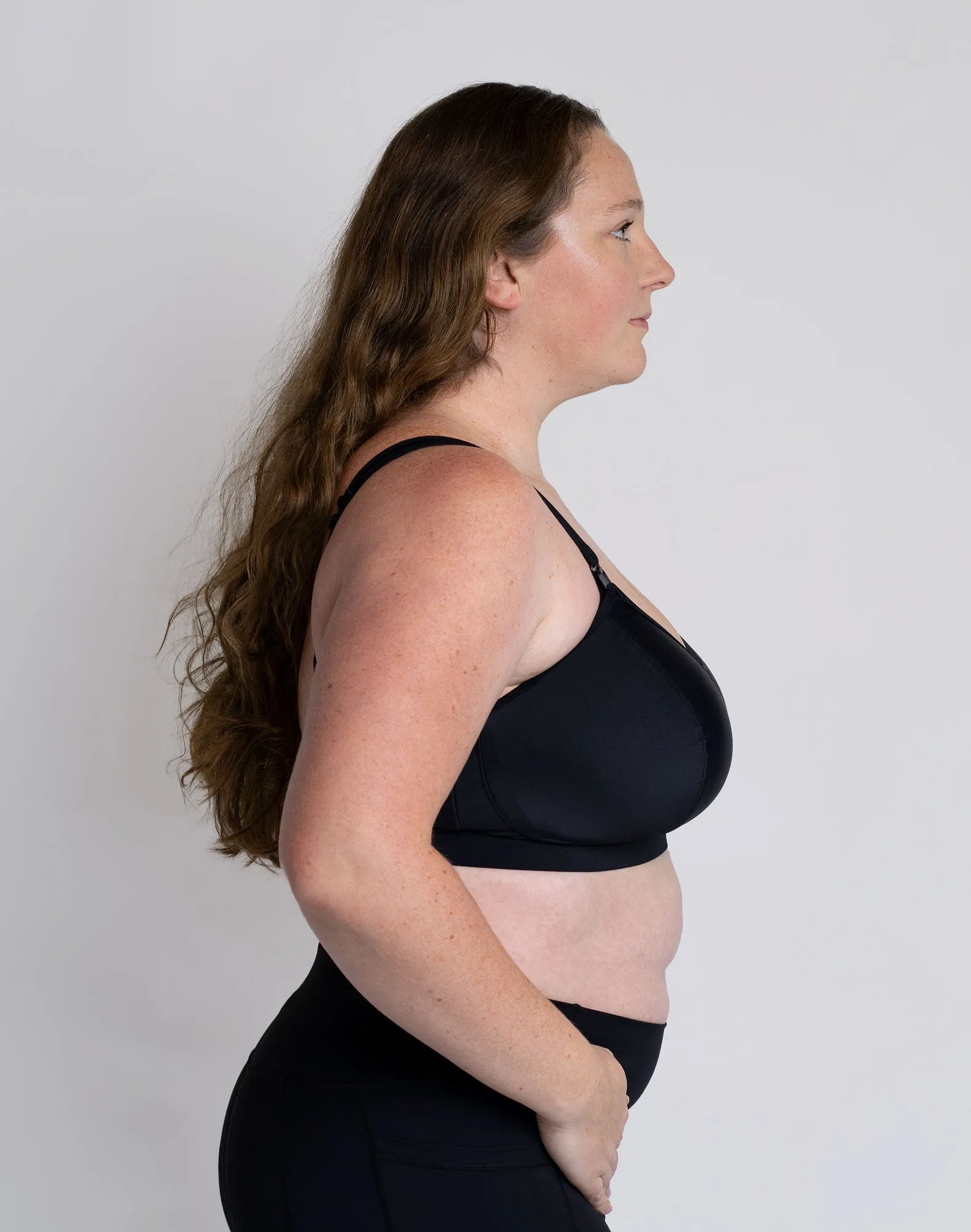 ** CLEARANCE ** Plus Cup Size (H-J) Nursing Bra - Luxe Bra Black
