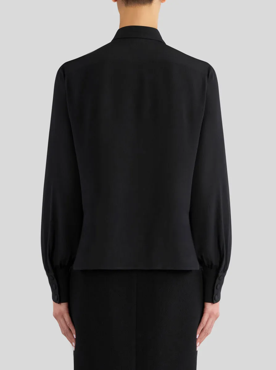 1172072181 Embroidered foliage silk blouse