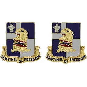 122nd Regiment Unit Crest (Sentinel of Freedom) - Sold in Pairs