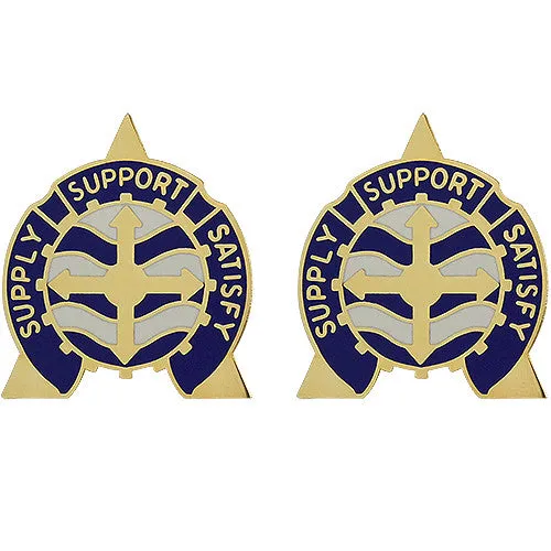 146th Support Battalion Unit Crest (Supply Support Satisfy) - Sold in Pairs
