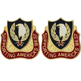 163rd Personnel Services Battalion Unit Crest (Supporting America's Best) - Sold in Pairs