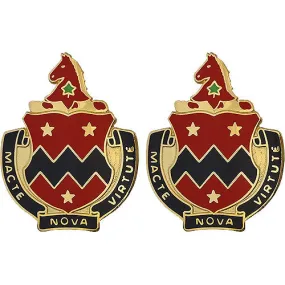 16th Field Artillery Regiment Unit Crest (Macte Nova Virtute) - Sold in Pairs