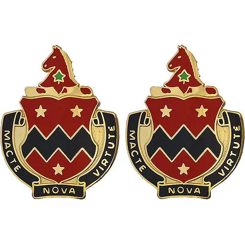 16th Field Artillery Regiment Unit Crest (Macte Nova Virtute) - Sold in Pairs