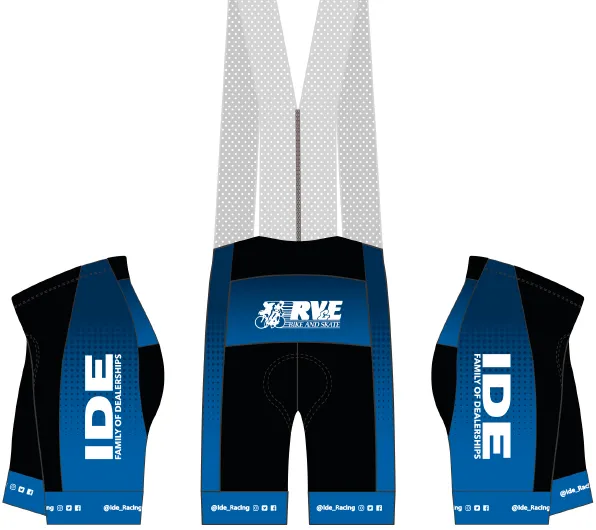 2022 Ide Racing "Blue Fade" Cycling Bib Shorts