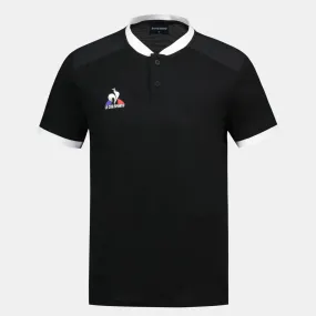 2421621-TENNIS Polo SS N°7 M black | Polo Homme