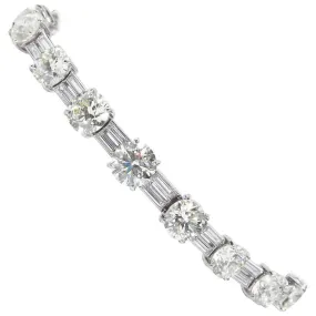 28 Carats 1960s Vintage Fine Diamond Tennis Bracelet