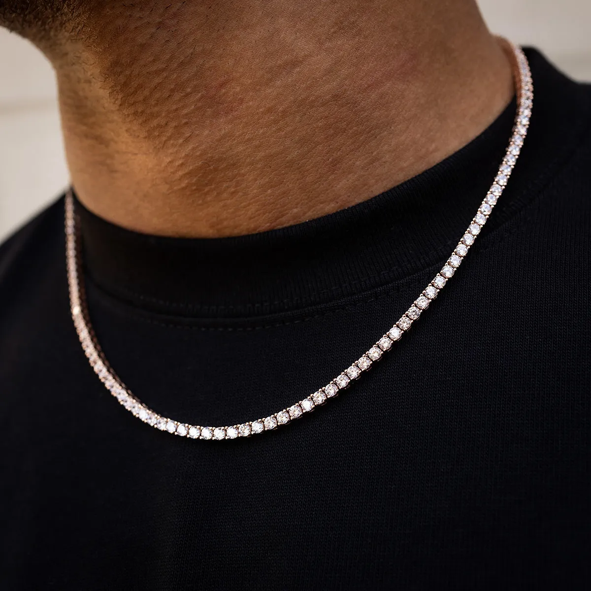 3mm Diamond Tennis Necklace
