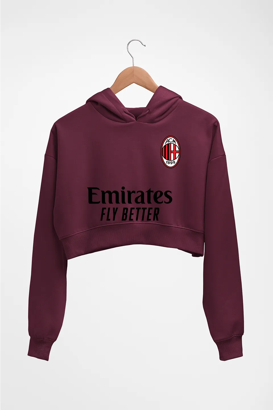 A.C. Milan 2021-22 Crop HOODIE FOR WOMEN