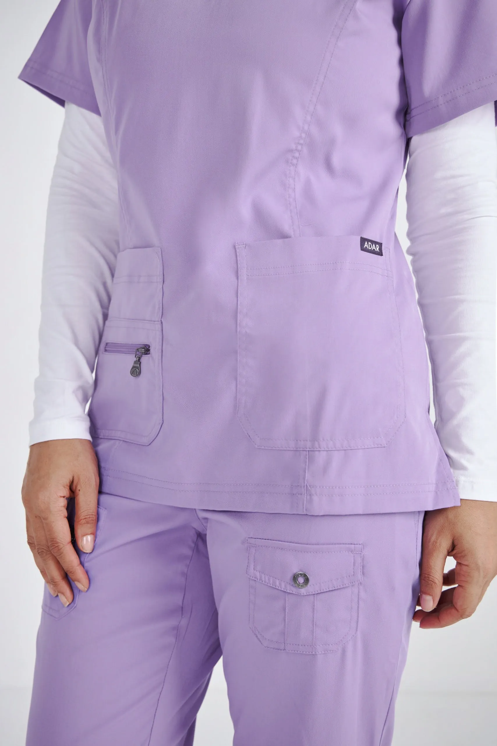 Adar Pro - Women's Elevated V-neck Scrub Scrub Set P4212-P4100