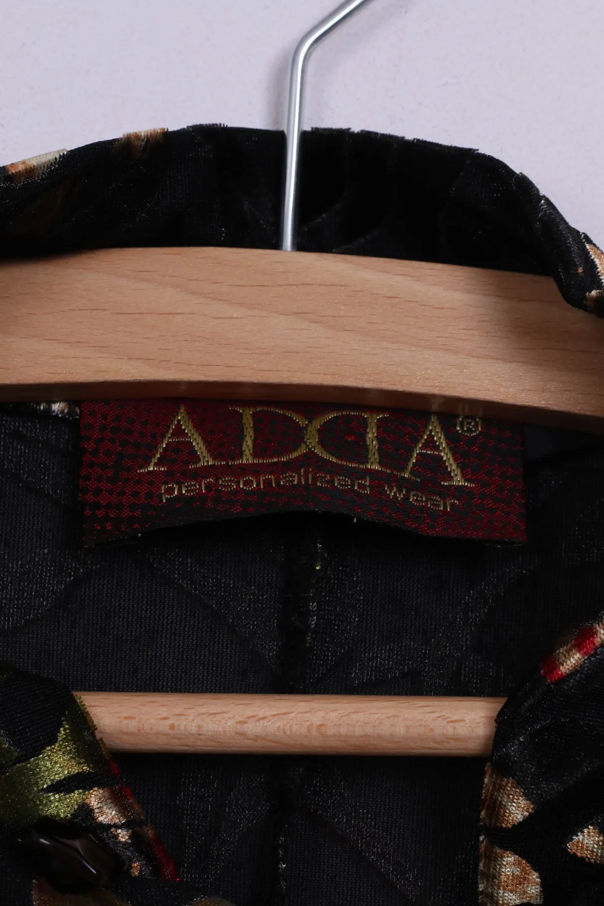 Adda Personalized Wear Womens 38 S Dress Black Mini Chinese Style Flower Print