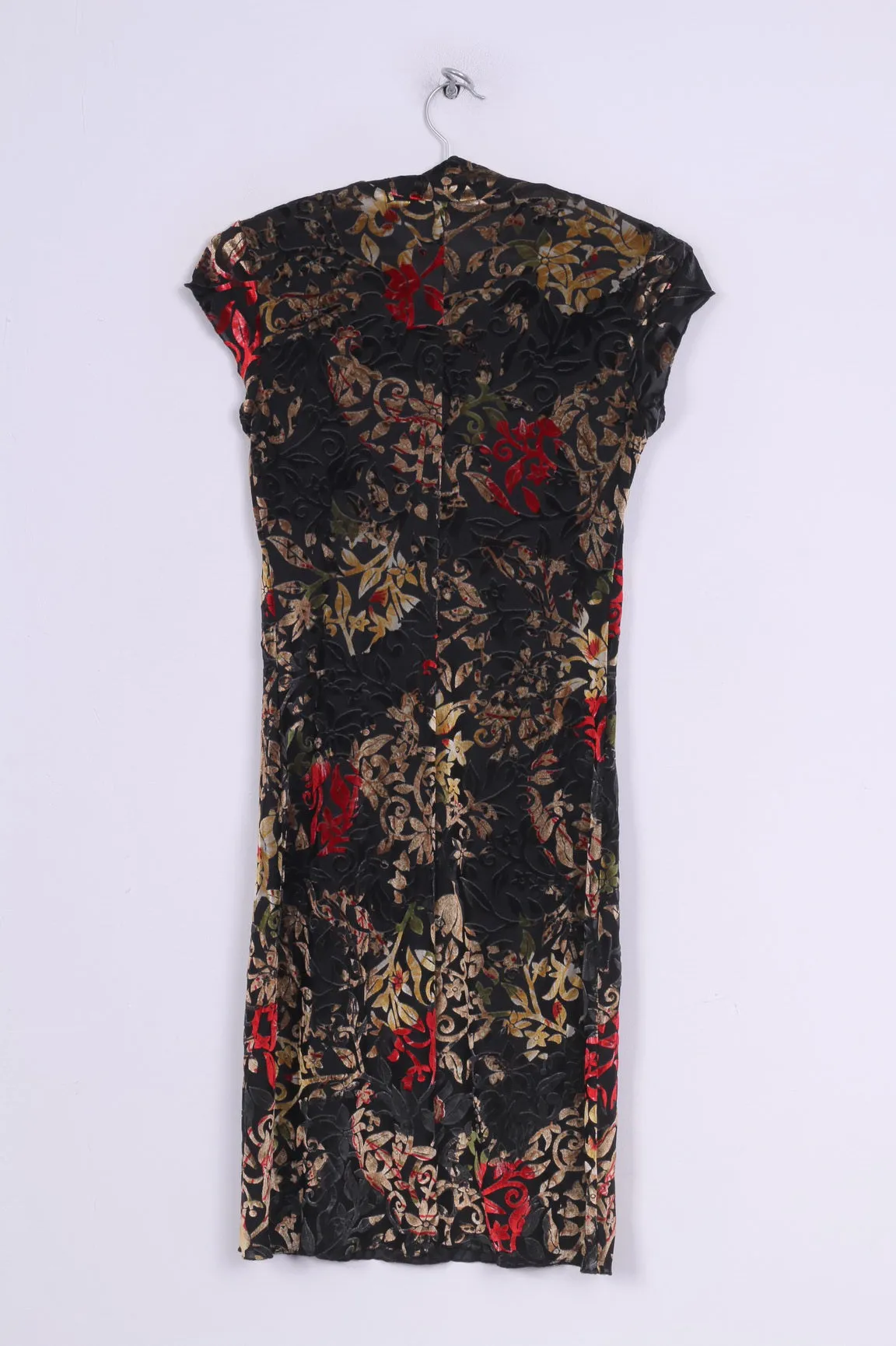 Adda Personalized Wear Womens 38 S Dress Black Mini Chinese Style Flower Print