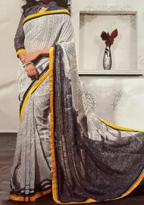 Alcheme Designer Embroidered Dupion Silk Saree