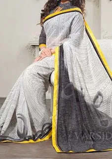 Alcheme Designer Embroidered Dupion Silk Saree