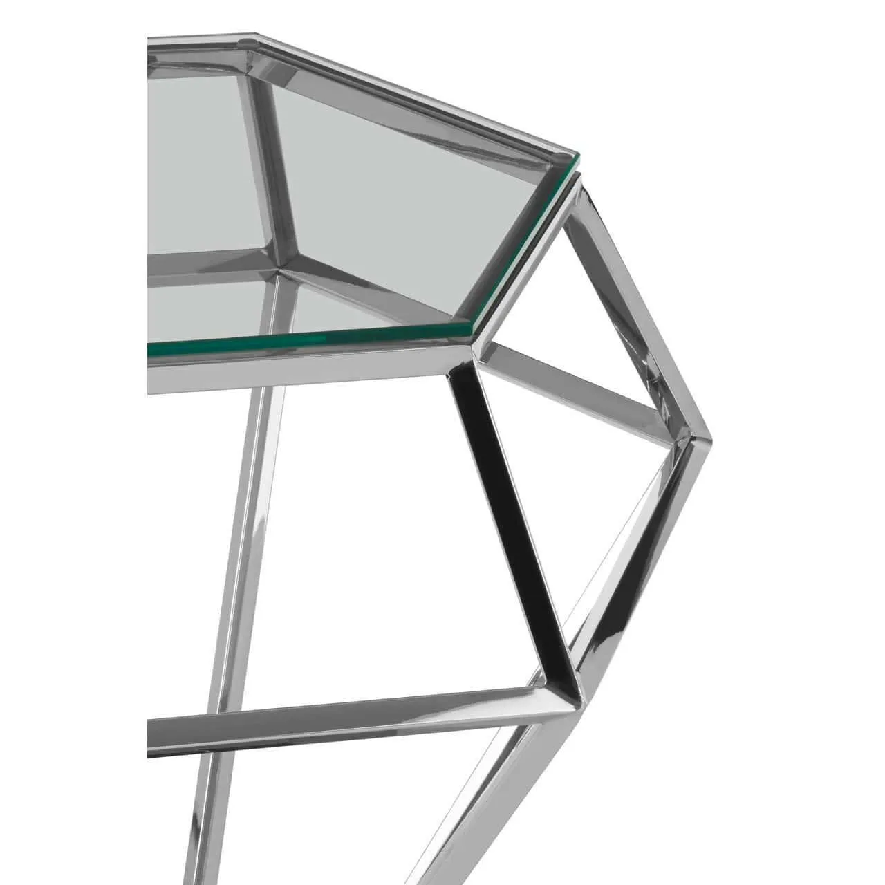 Allez Silver Finish Donelle End Table