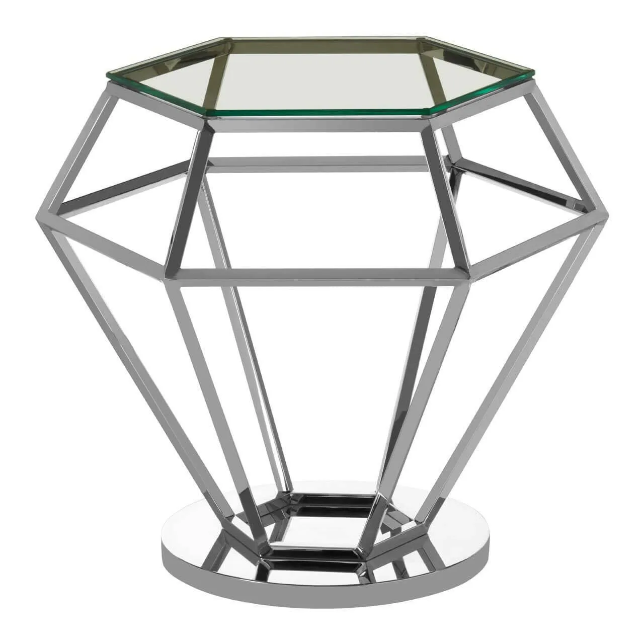 Allez Silver Finish Donelle End Table