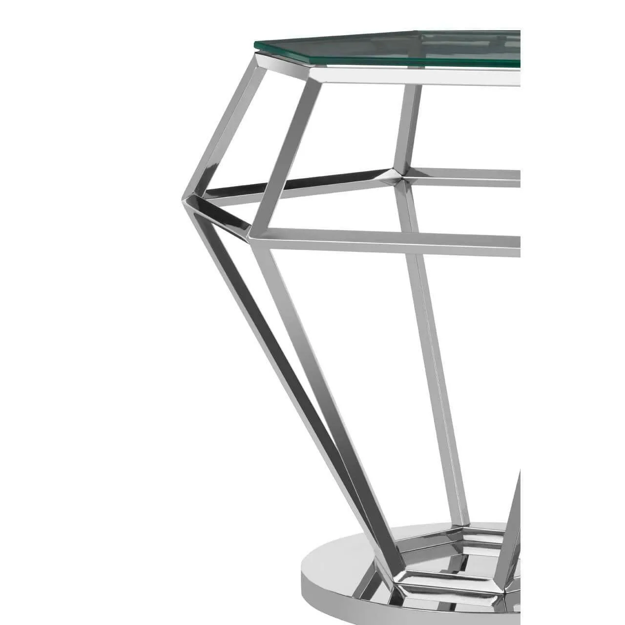 Allez Silver Finish Donelle End Table