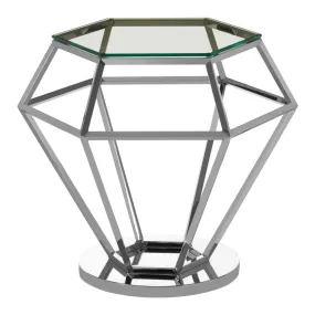 Allez Silver Finish Donelle End Table