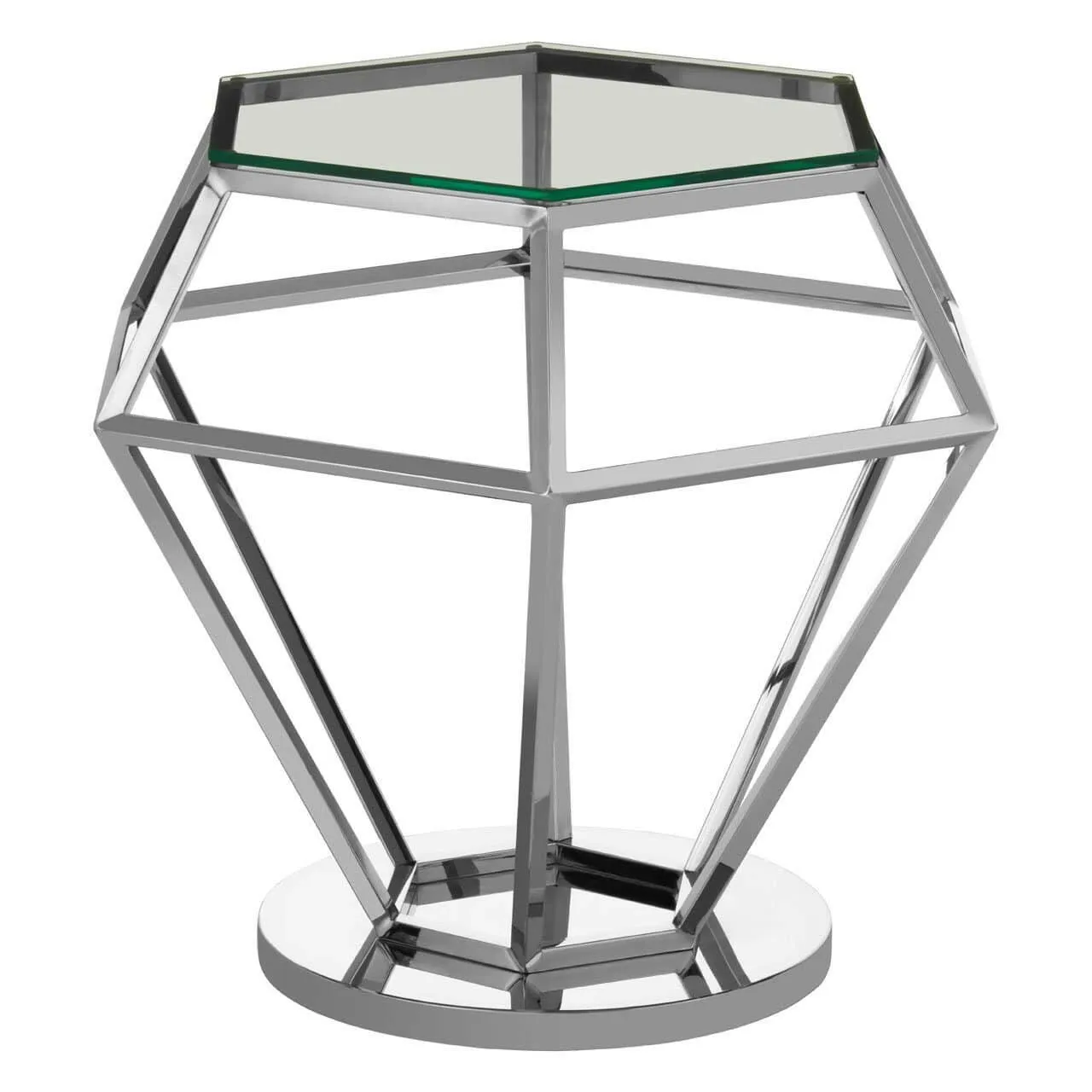 Allez Silver Finish Donelle End Table