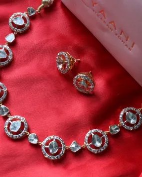 Amrin Choker And Preeti Tops Polki And Diamond  Set