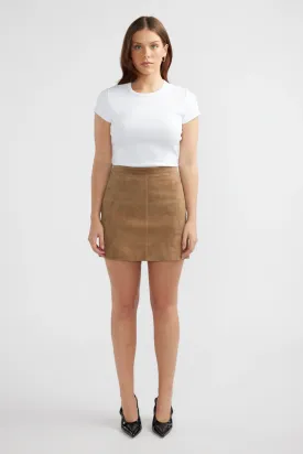 Ana Suede Mini Skirt Toffee
