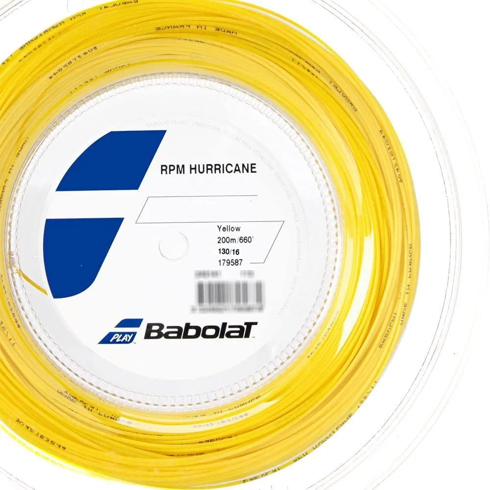Babolat RPM Hurricane 200M Tennis String Reel, Yellow