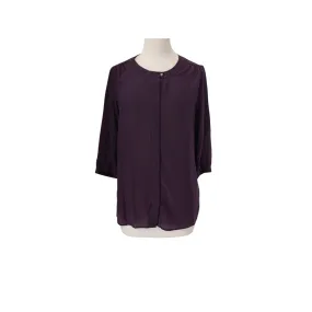 Banana Republic Purple Flat-collar Blouse | Pre Loved |