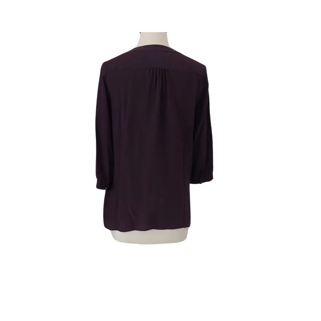 Banana Republic Purple Flat-collar Blouse | Pre Loved |