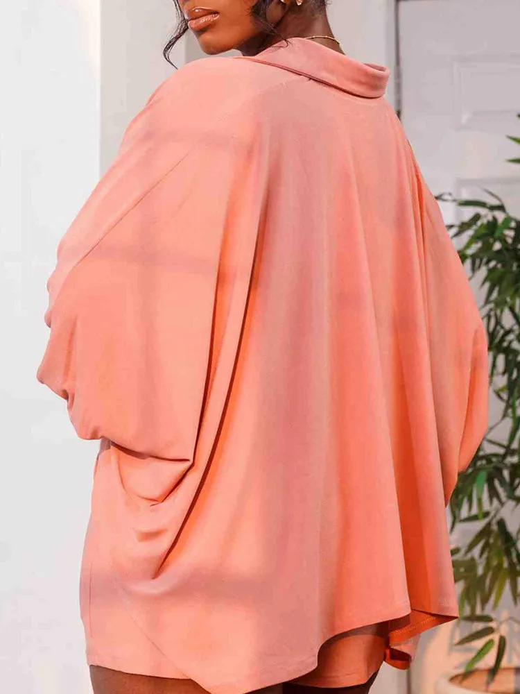 Batwing Sleeve Top Shorts Set
