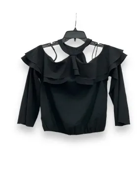 Black Blouse Long Sleeve Alice   Olivia, Size Petite   S