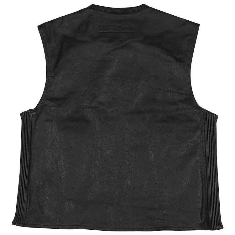 Black Brand Dagger Men's Leather Vest