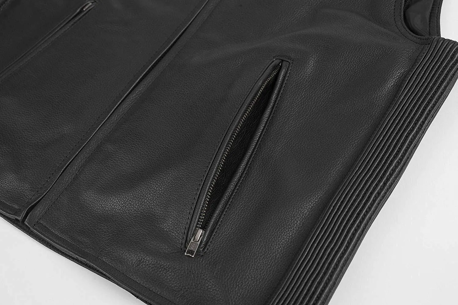 Black Brand Dagger Men's Leather Vest