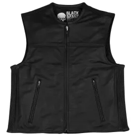 Black Brand Dagger Men's Leather Vest