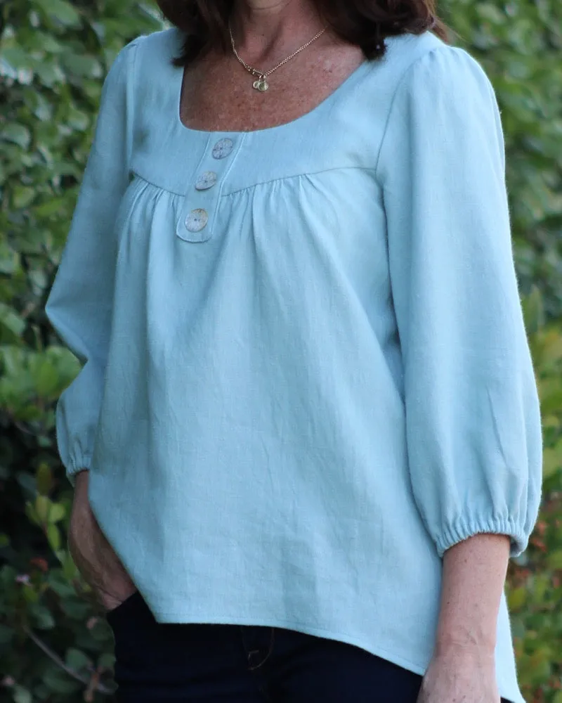 Blue Dot Patterns Margo Blouse