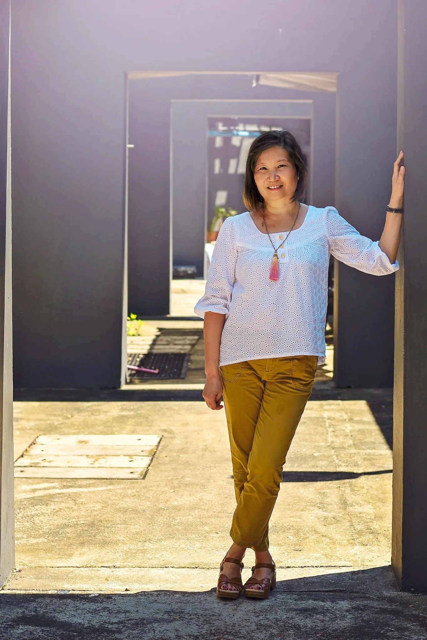 Blue Dot Patterns Margo Blouse