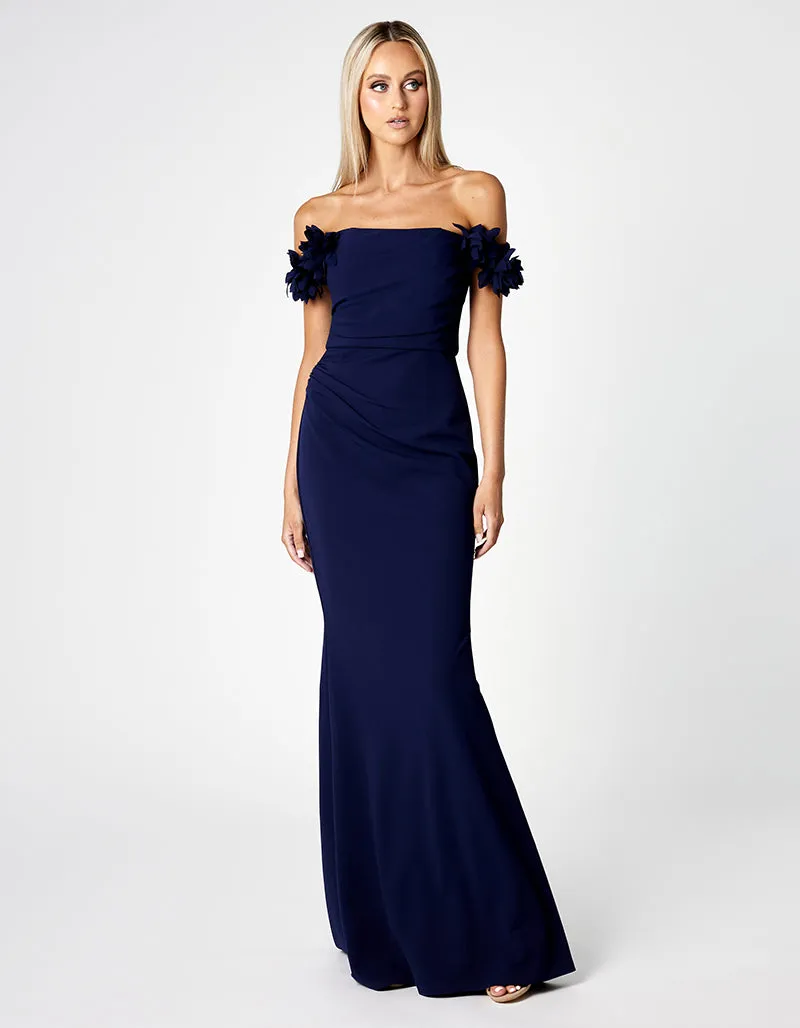 Chic Cambria Floral Off-Shoulder Gown - Elegant B66D13L