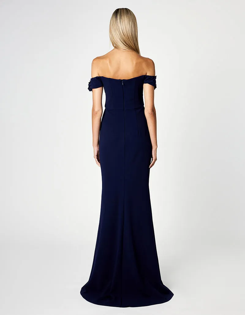 Chic Cambria Floral Off-Shoulder Gown - Elegant B66D13L