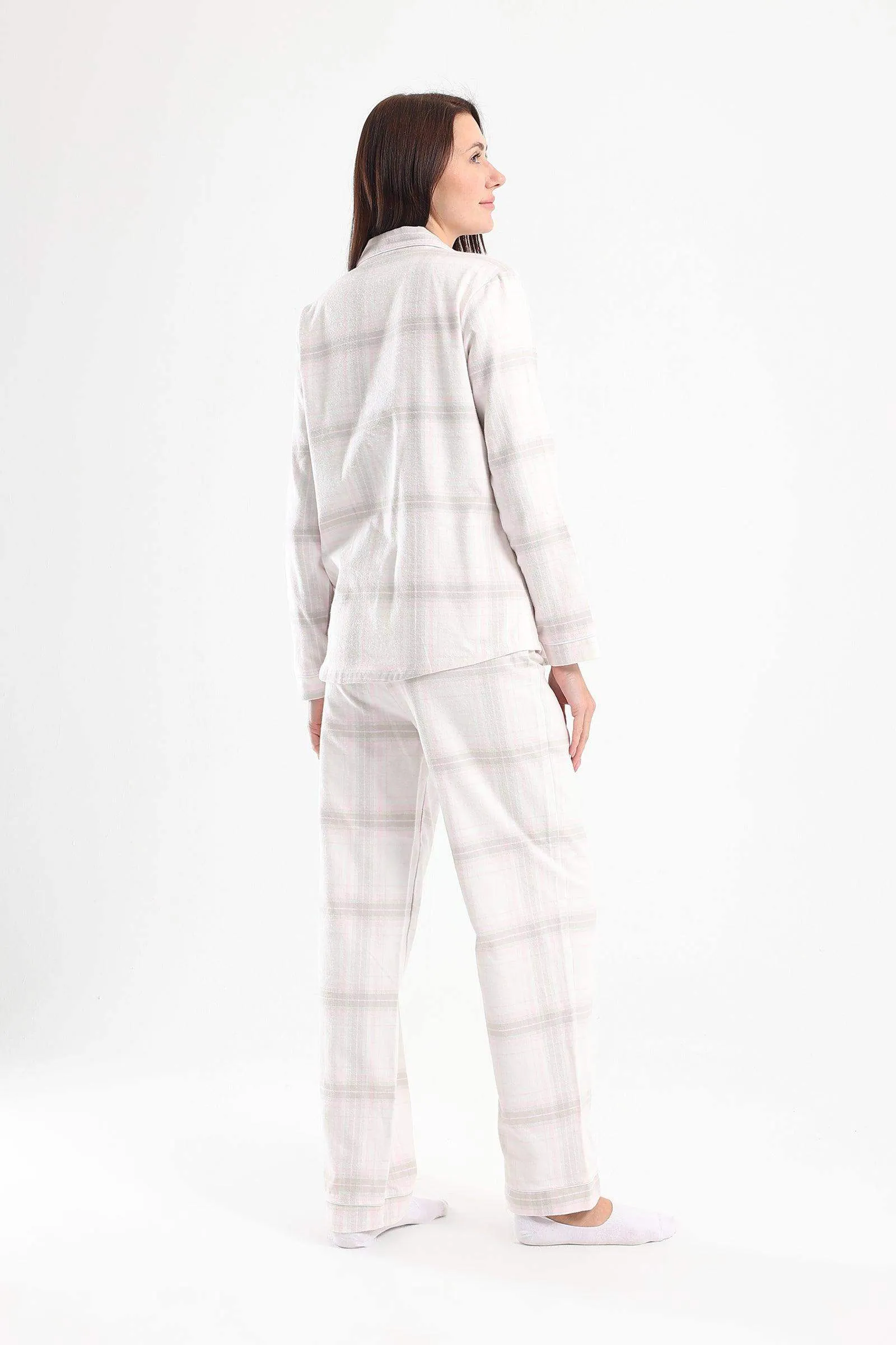 Checkered Long Sleeves Pyjama Set