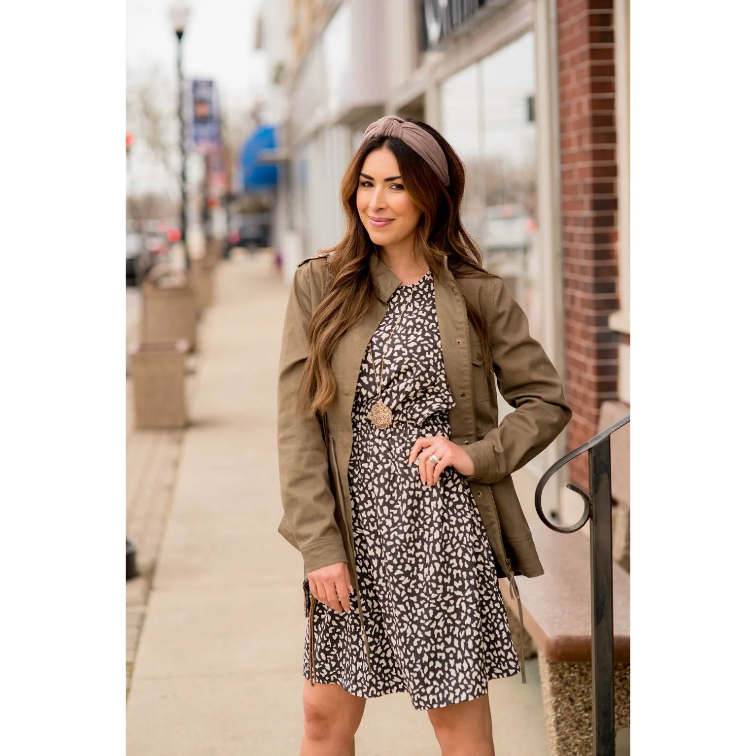 Chic & Classy Cheetah Ruffle Sleeve Dress