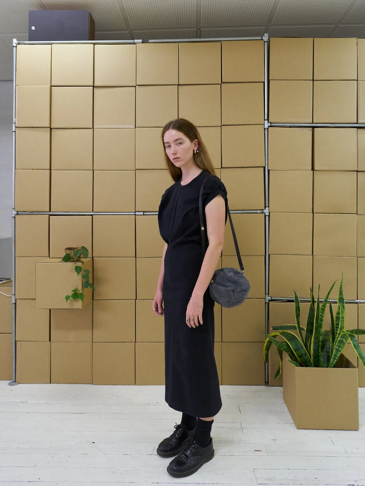 Comme des Garcons 1989 black twisted sweat dress - womens S