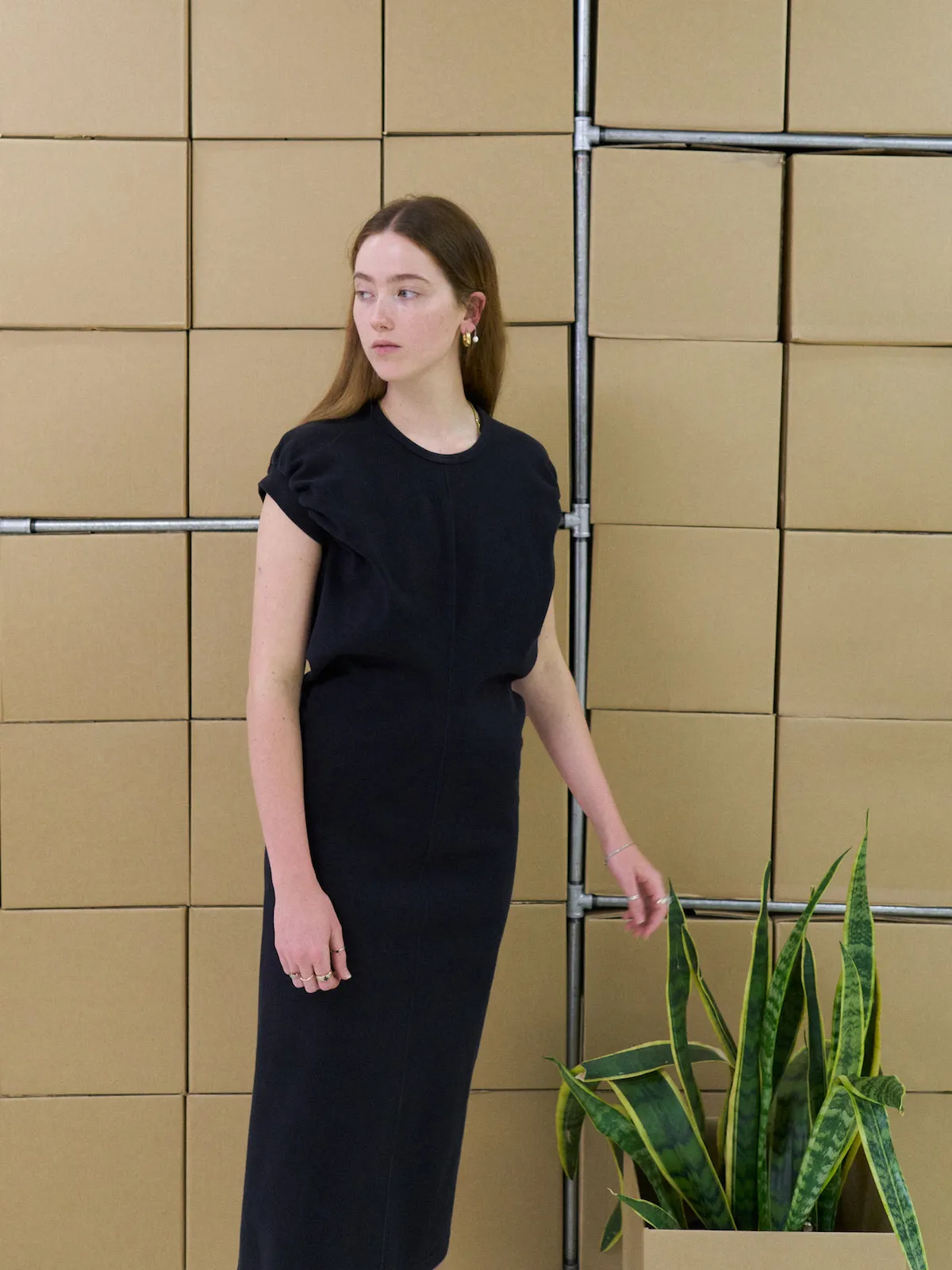 Comme des Garcons 1989 black twisted sweat dress - womens S