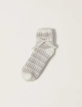 CozyChic® Stripe Geo Tennis Socks - Pearl Multi