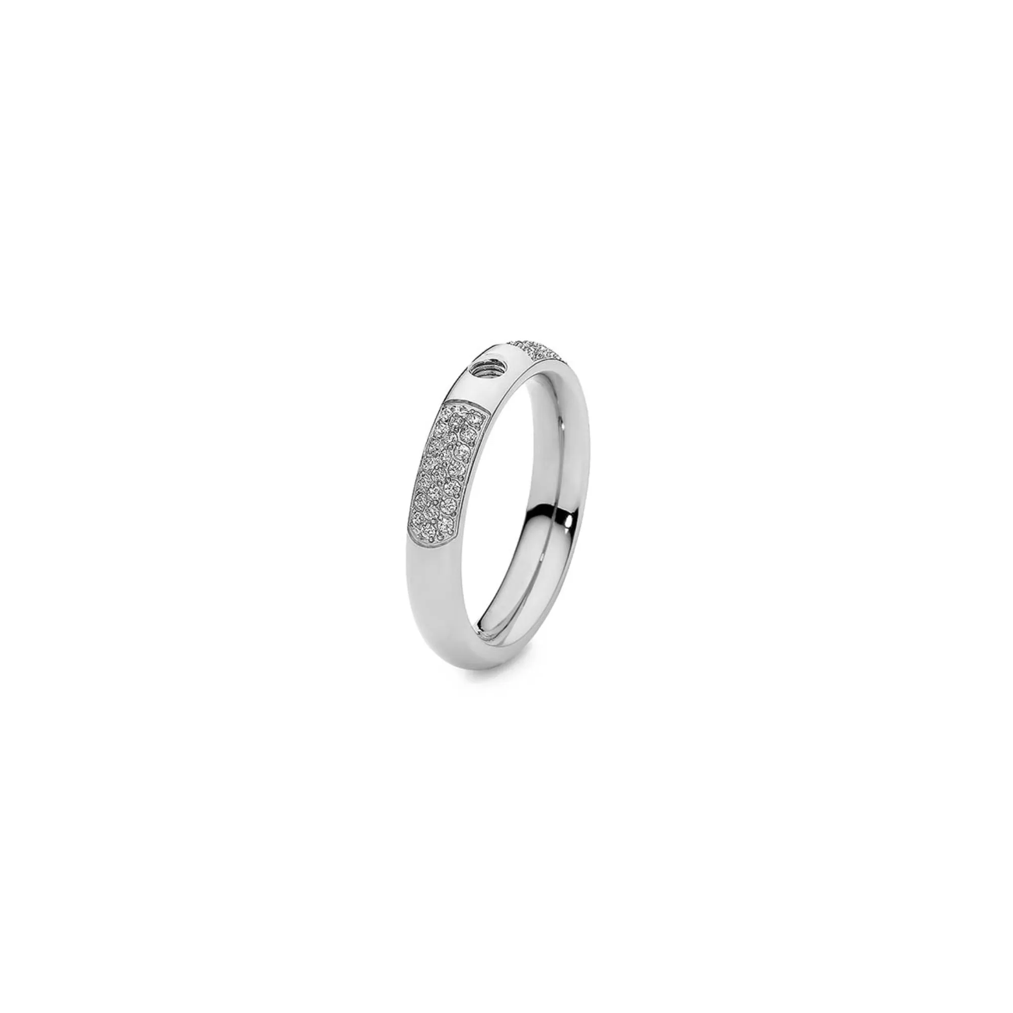 Deluxe CZ Stainless Steel Interchangeable Ring