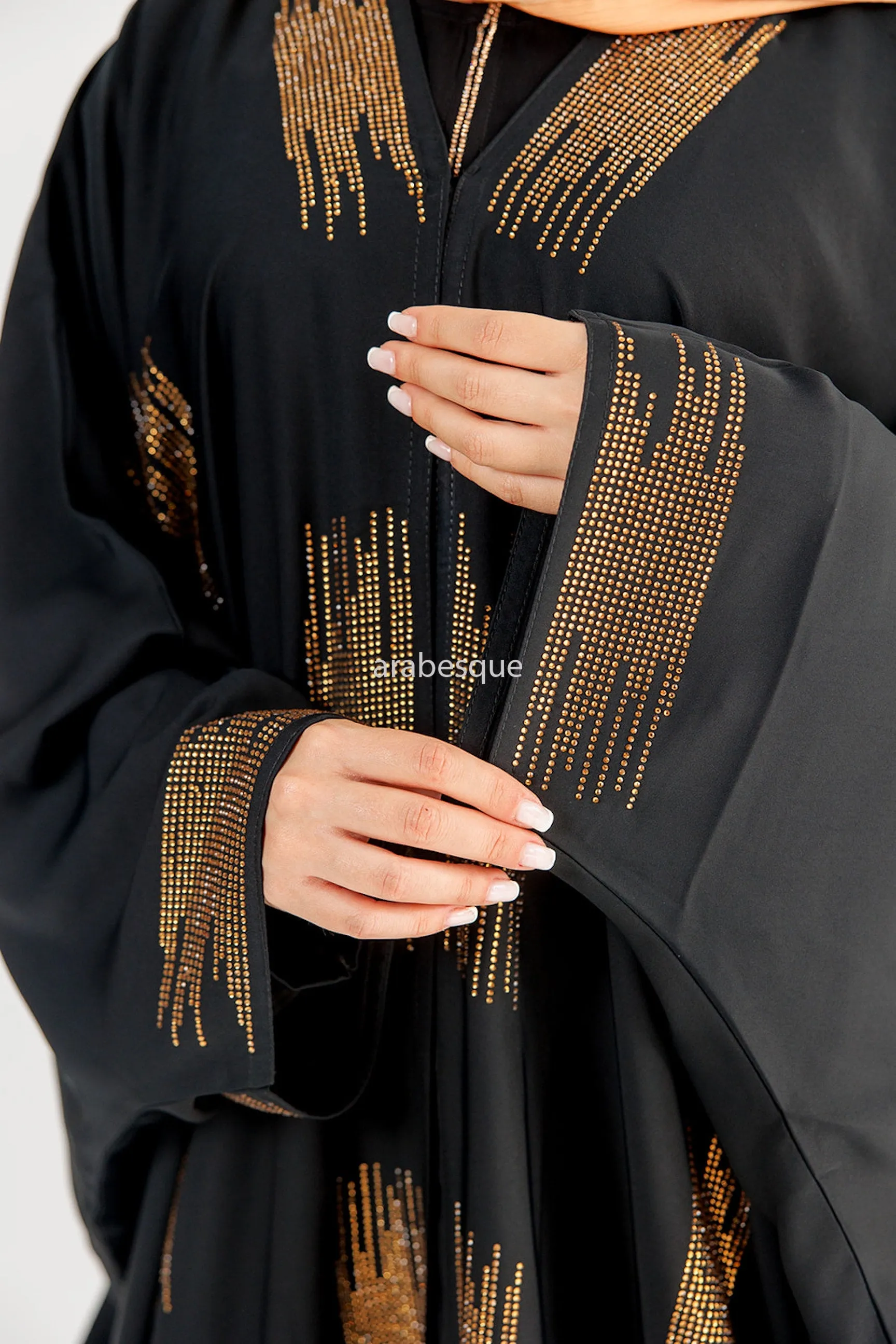 Diamante Embellished Open Farasha