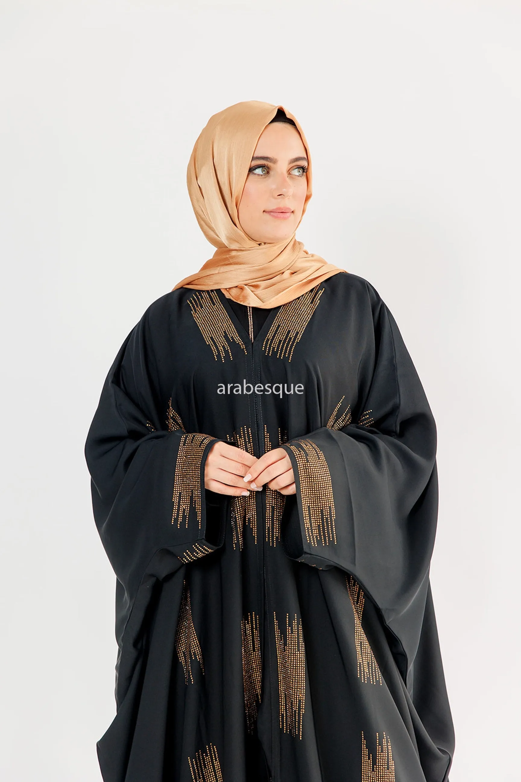 Diamante Embellished Open Farasha