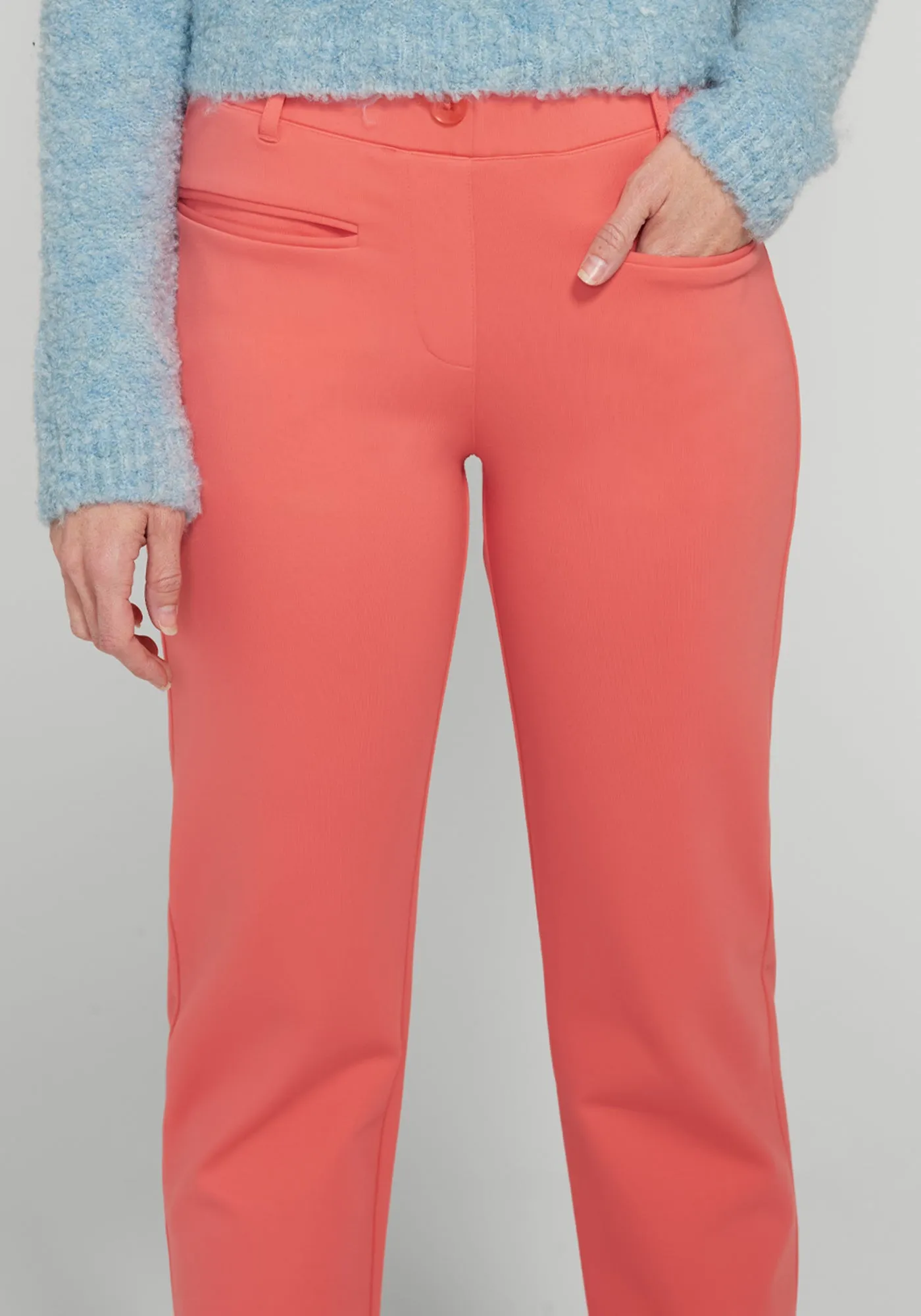 Easy Crop Trouser | Straight (Melon)