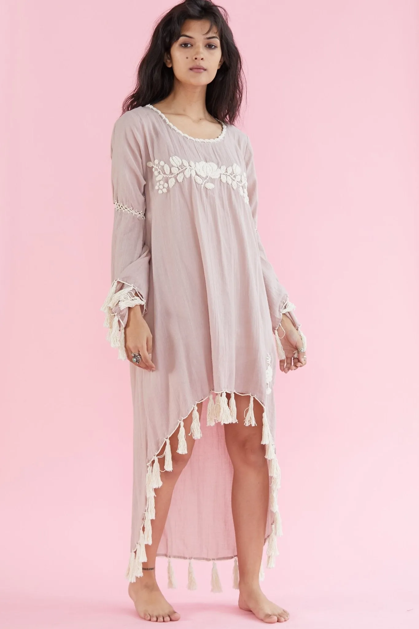 Embroidered Tassel Kaftan Rie