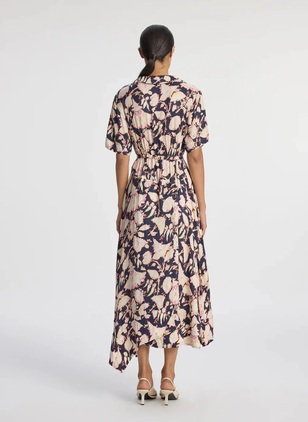 Emery Midi Wrap Dress Maritime Navy Multi